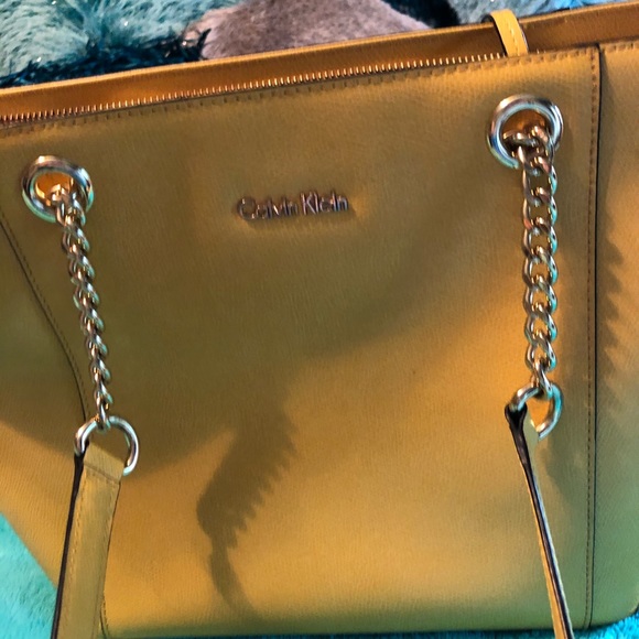 Calvin Klein Bags Calvin Klein Yellow Purse Poshmark